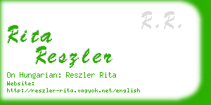 rita reszler business card